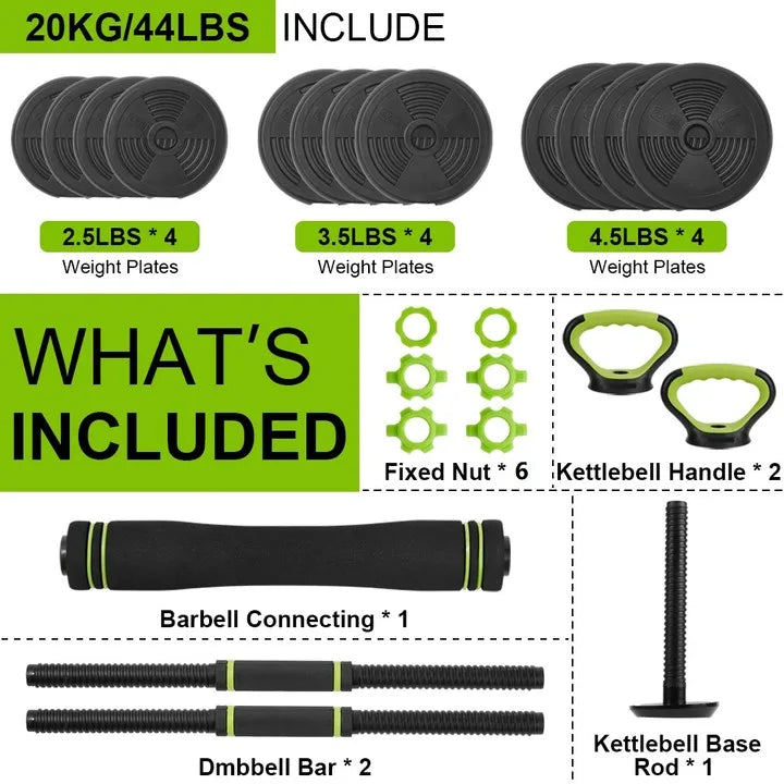Twister.Ck Adjustable Dumbbells Free Weight Set With Connector Home Gym