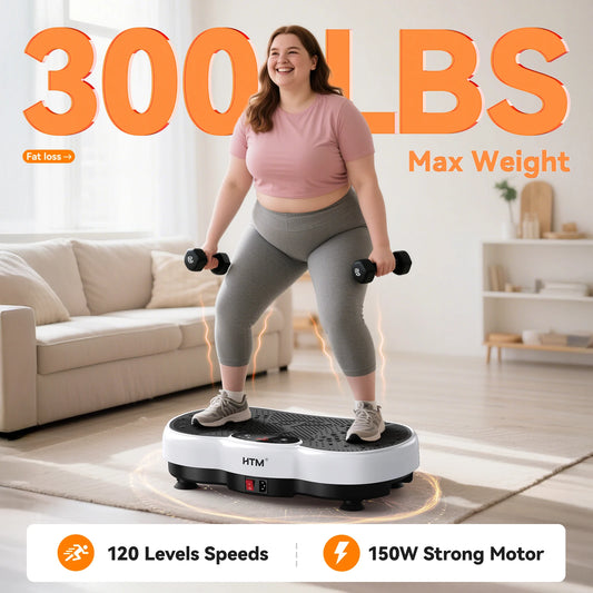 Portable Adjustable Vibration Exercise Plate Full Body Fitness Workout Machine