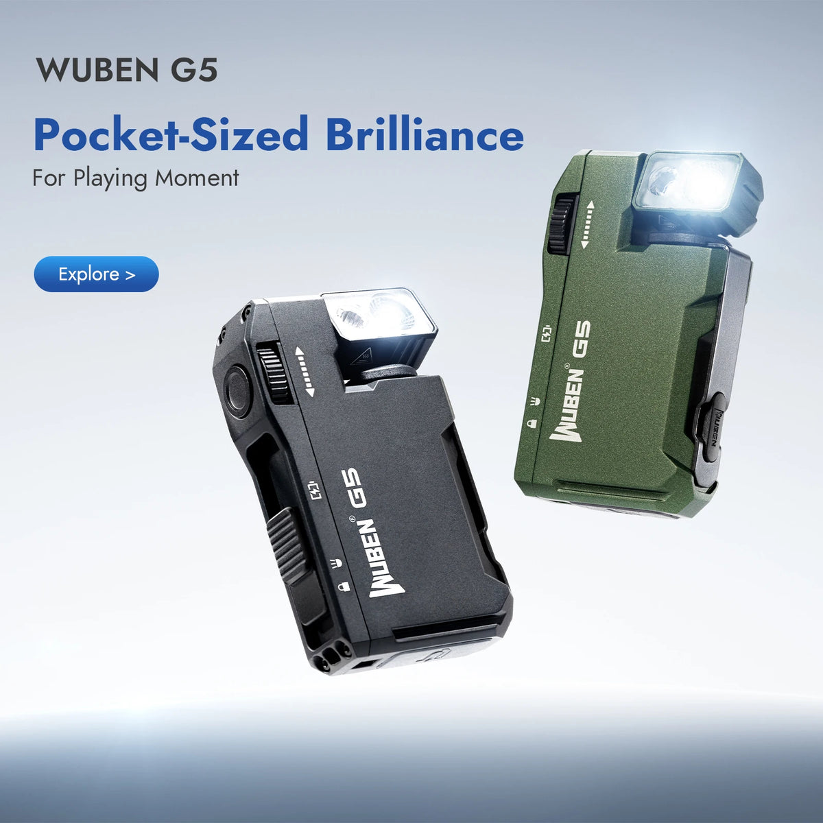 WUBEN G5 Magnetic LED EDC Flashlight With USB Rechargeable Keychain