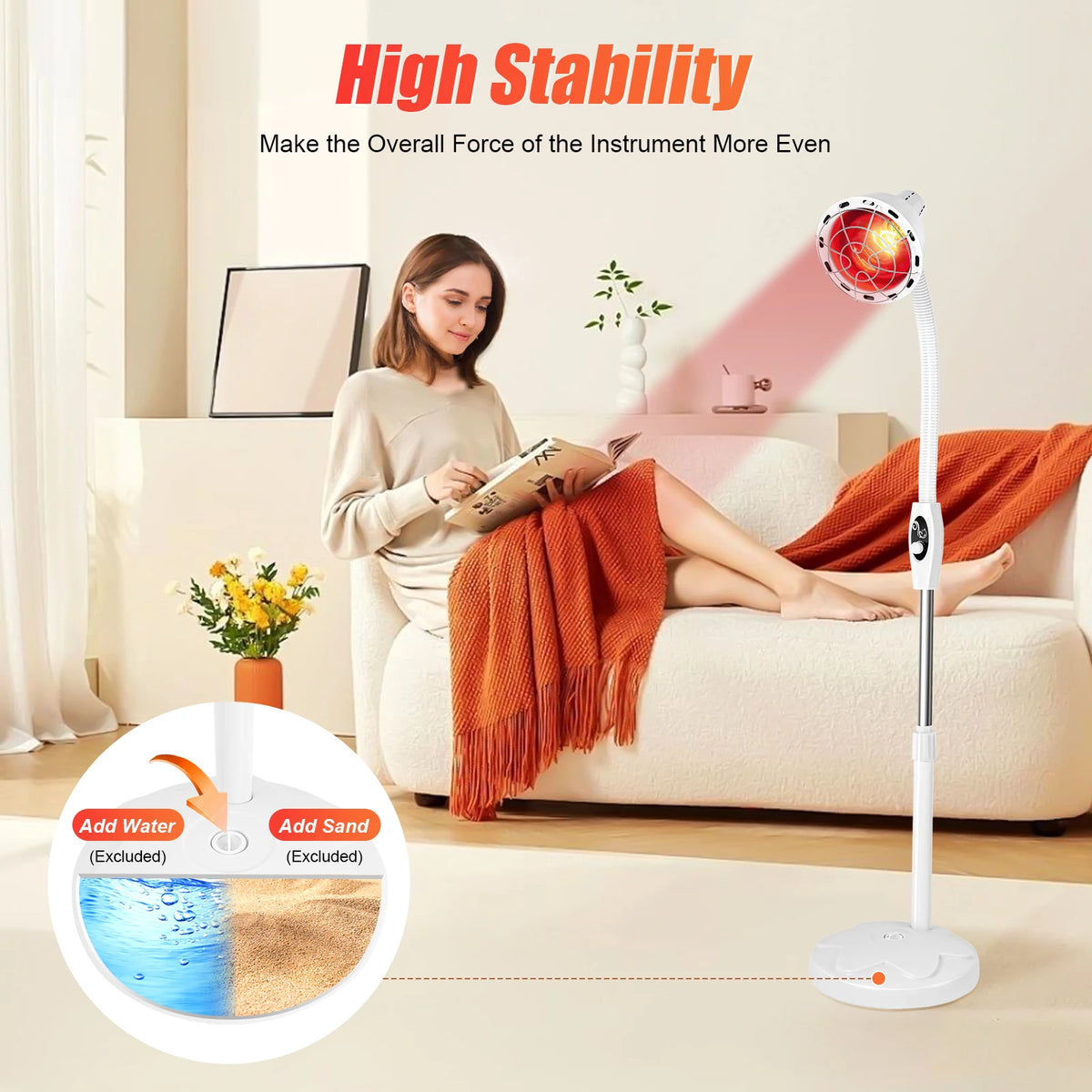 Adjustable Far Infrared Heat Lamp For Muscle Pain Relief