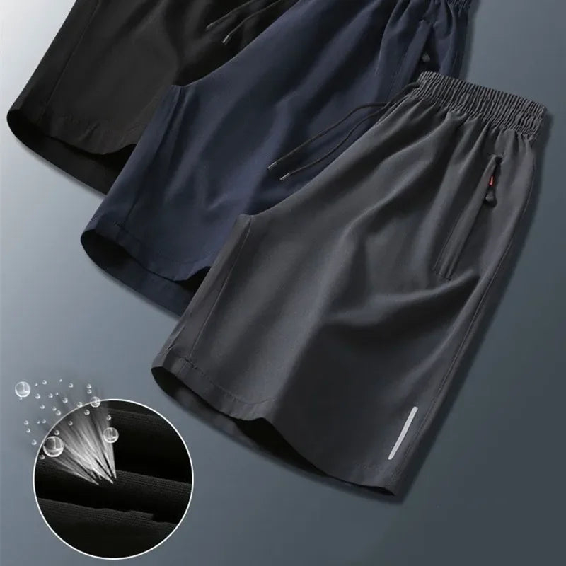 Ice Silk Quick Dry Athletic Shorts For Running Gym Fitness