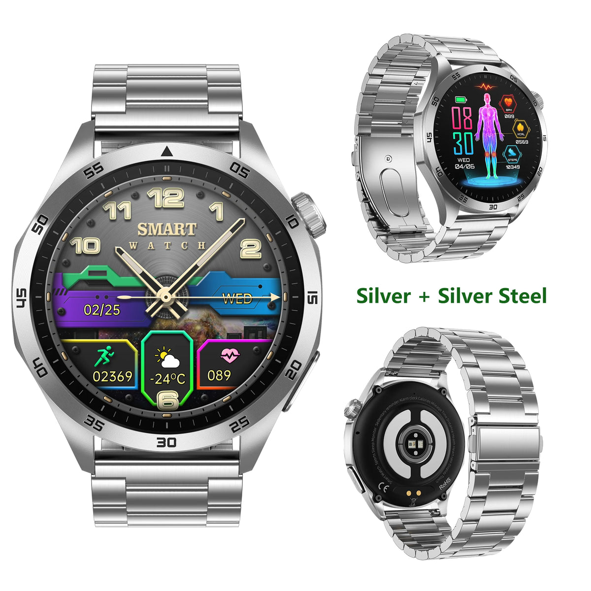 ECG PPG Smartwatch With Blood Oxygen And Bluetooth Calling