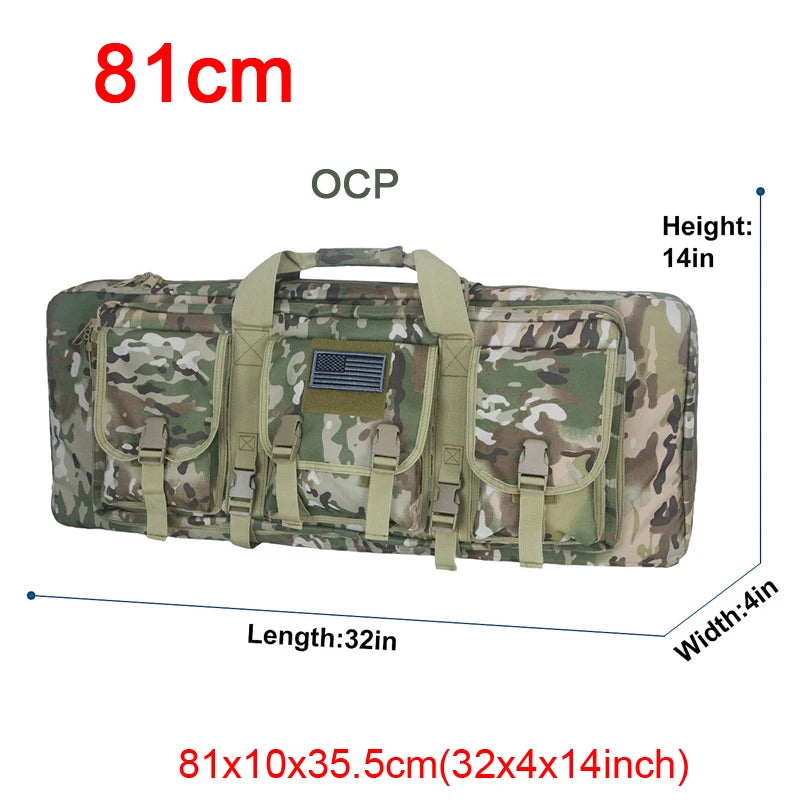 LQArmy Tactical Double Rifle Case Molle Hunting Airsoft Gun Backpack
