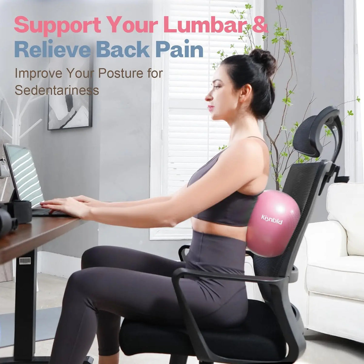 Kisnbld Mini Pilates Ball For Fitness Stability And Core Training
