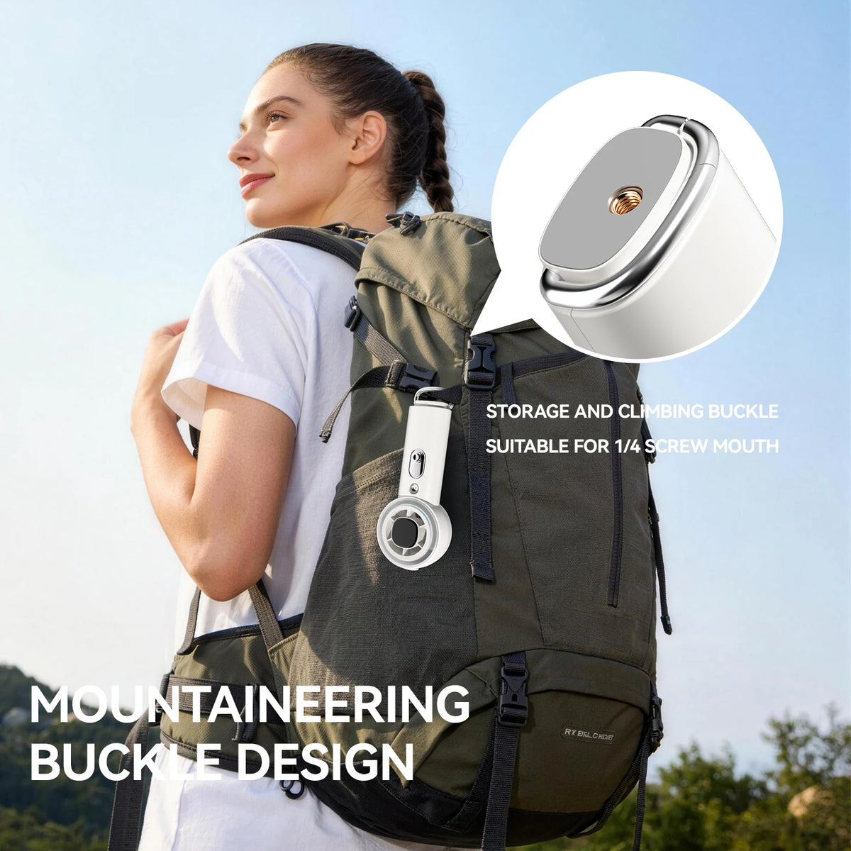 Handheld Mist Spray Cooling Fan With Dual Function Rechargeable Battery