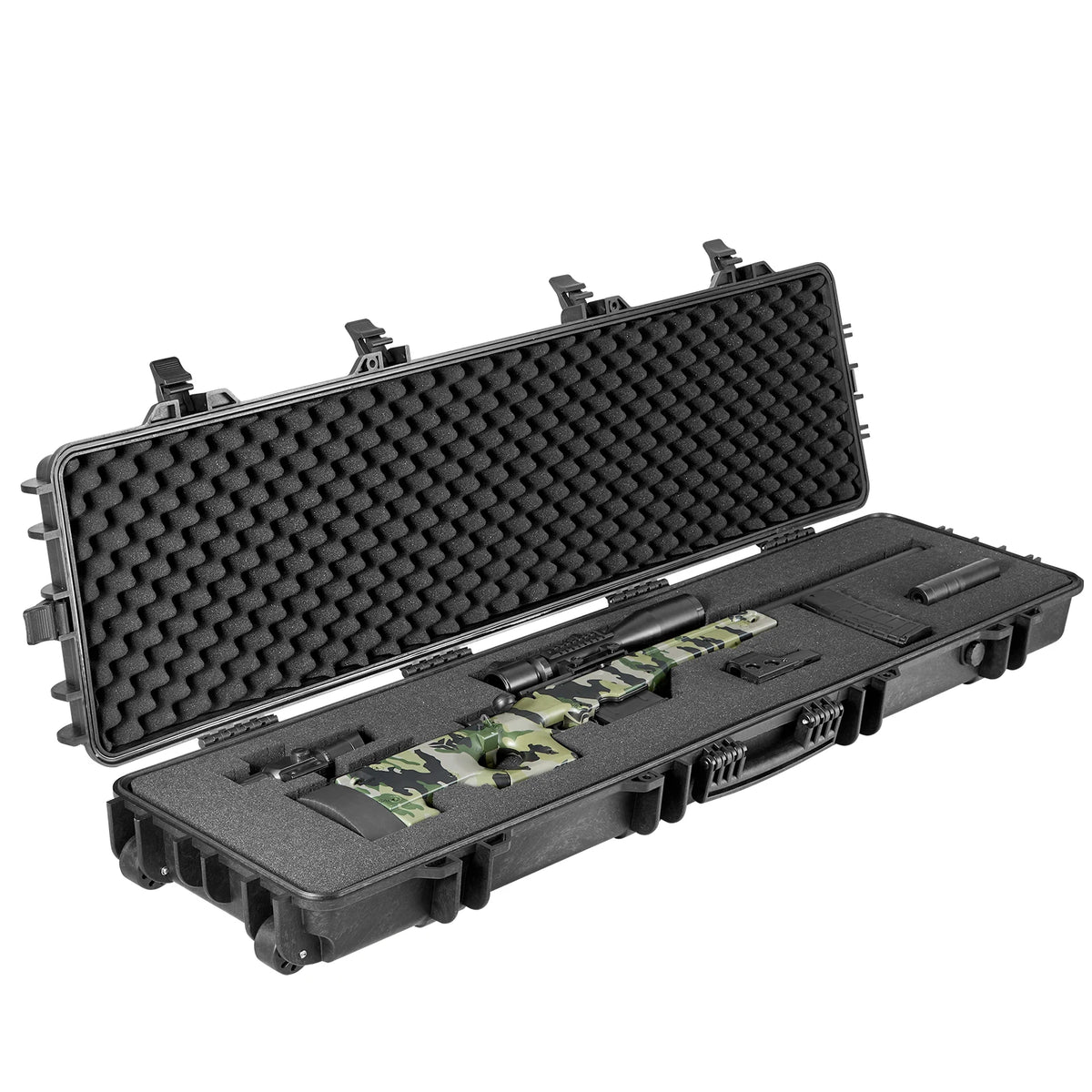 SucceBuy Hard Rifle Case With Wheels For Secure Firearm Storage