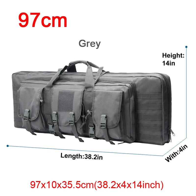 LQArmy Tactical Double Rifle Case Molle Hunting Airsoft Gun Backpack