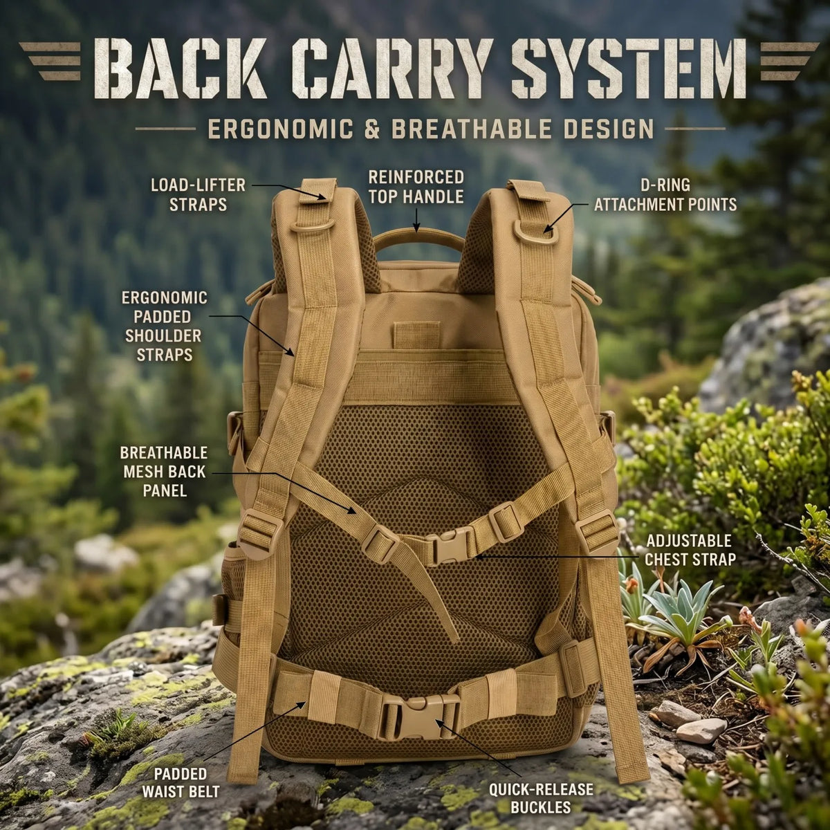 ReFire Gear Tactical Hunting Backpack With Modular Molle System Design