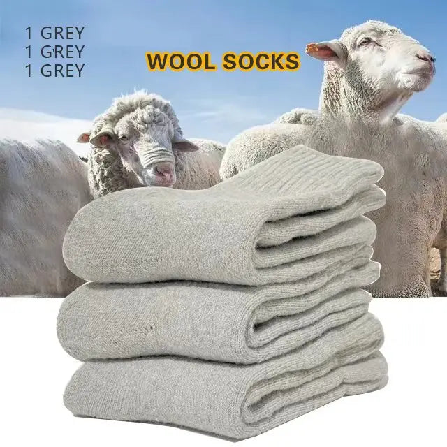 Winter Warm Wool Blend Crew Socks Unisex Soft Cozy Comfort