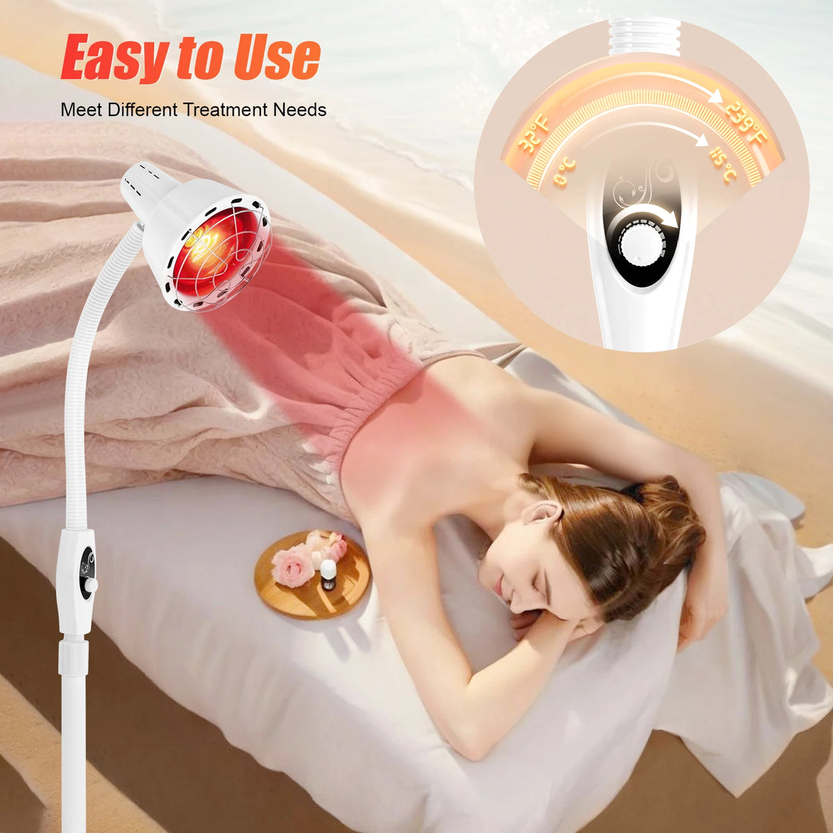 Adjustable Far Infrared Heat Lamp For Muscle Pain Relief