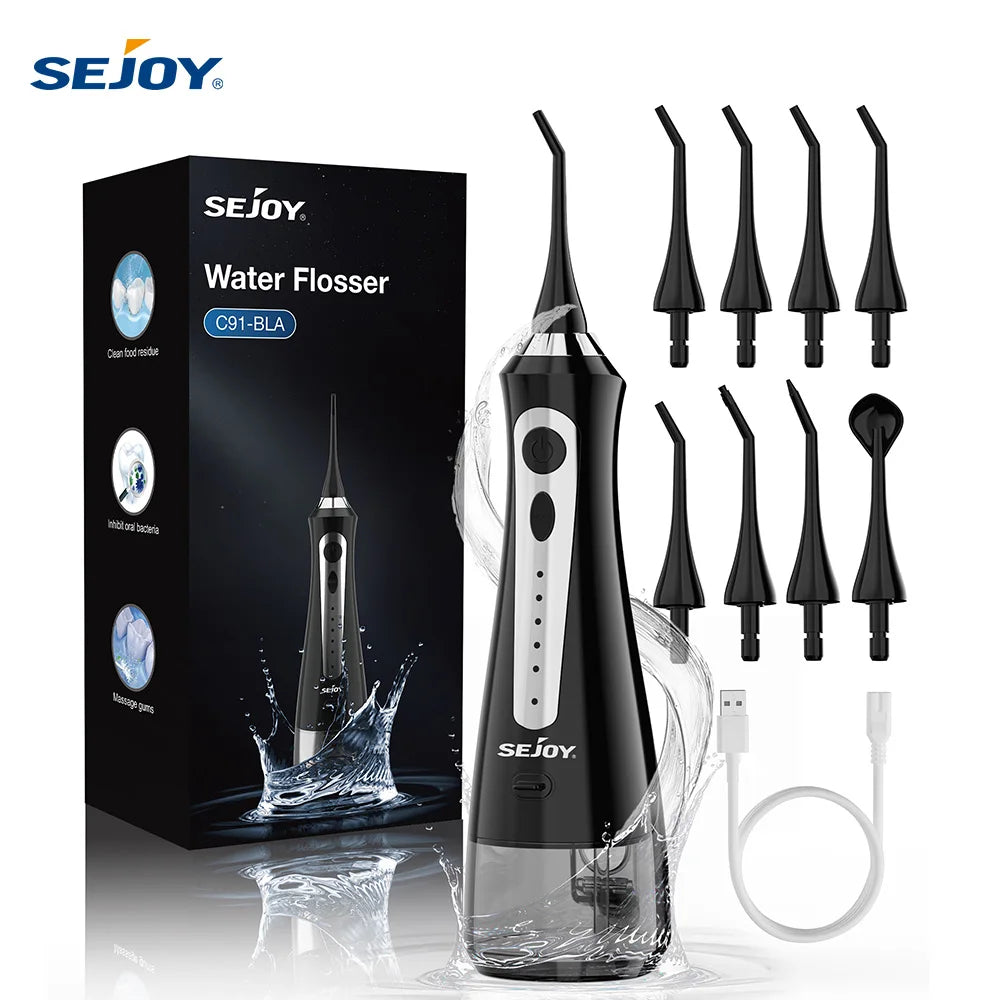 Sejoy Water Flosser Portable Oral Irrigator Teeth Cleaner
