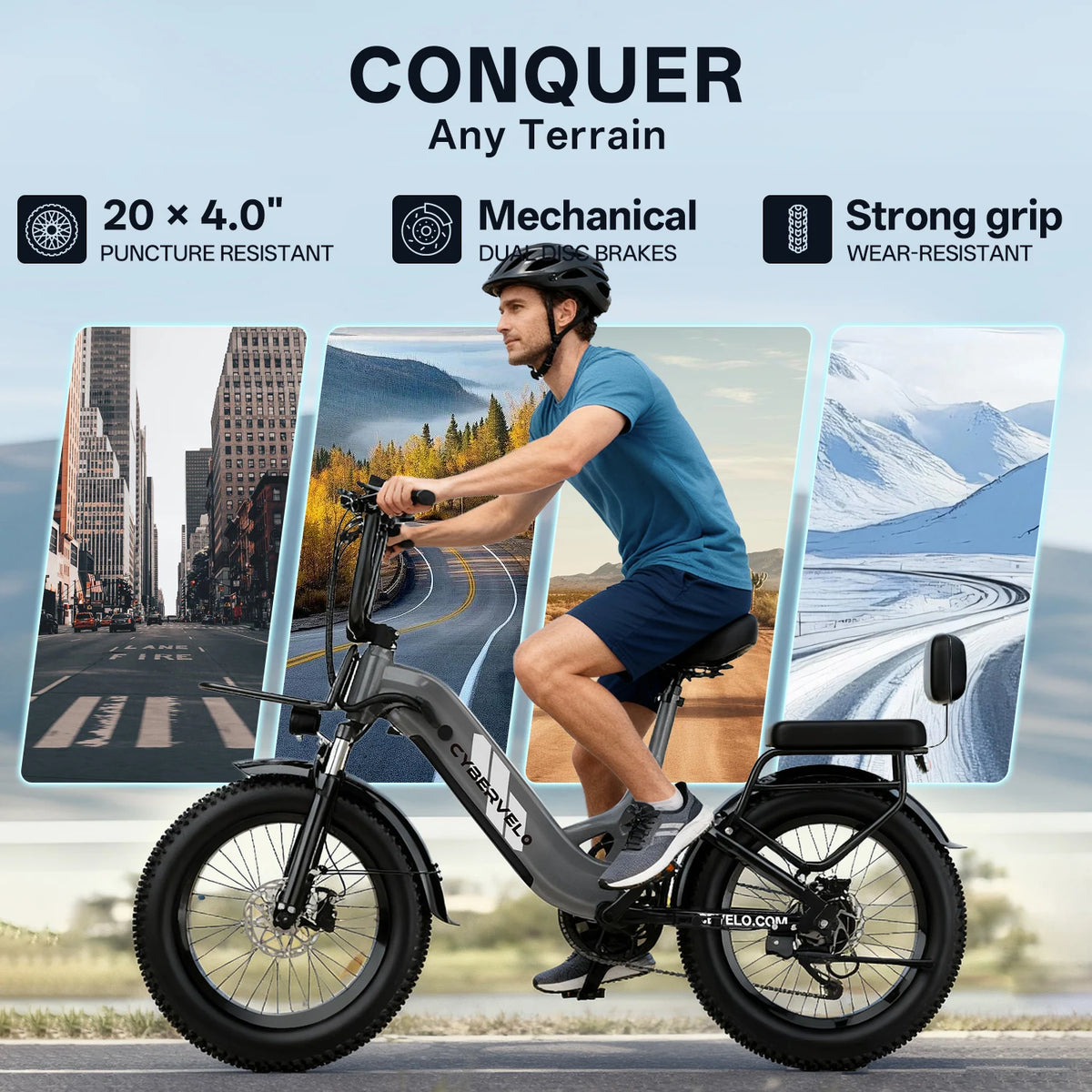 Cybervelo 1500W Step Thru Commuter Electric Bike Long Range