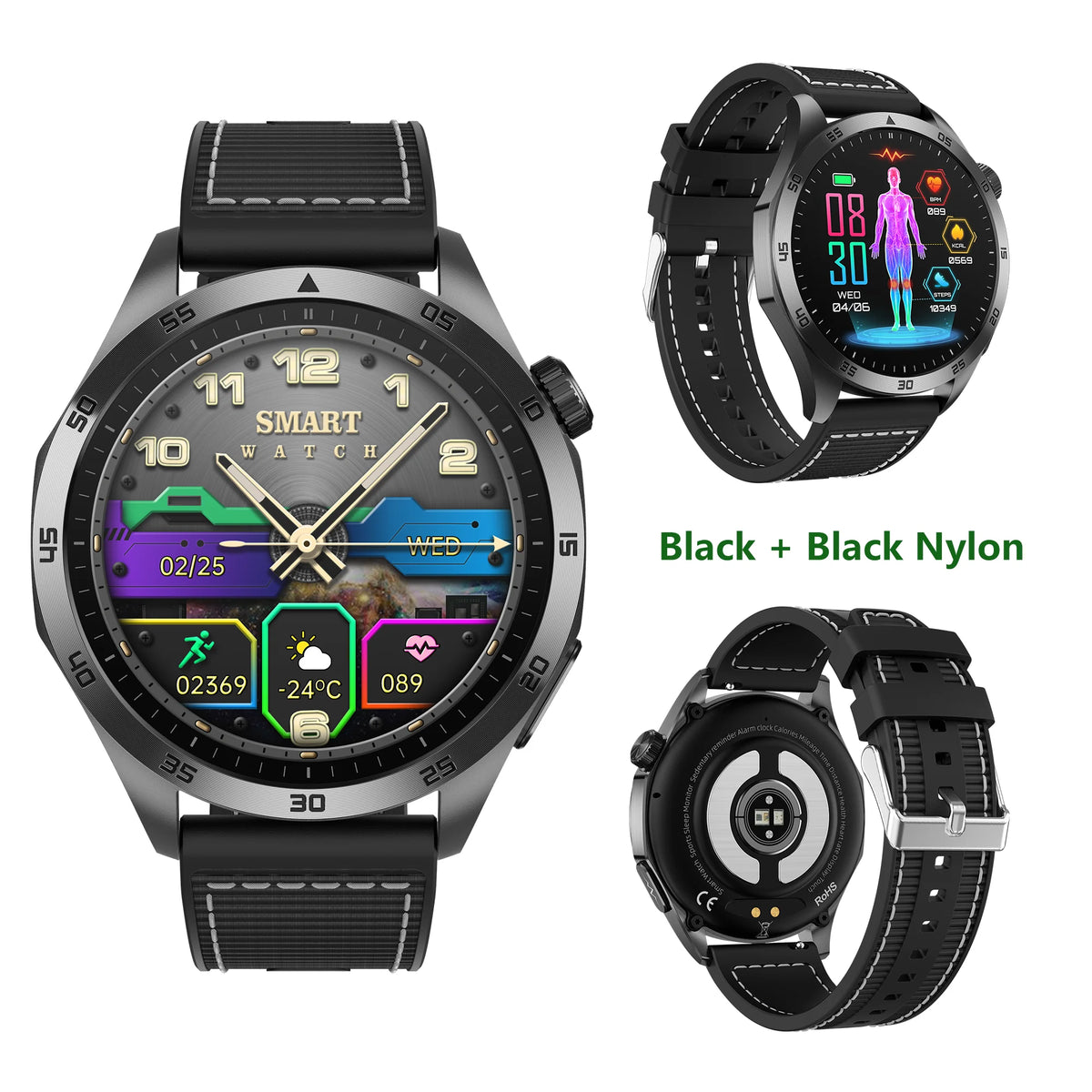 ECG PPG Smartwatch With Blood Oxygen And Bluetooth Calling