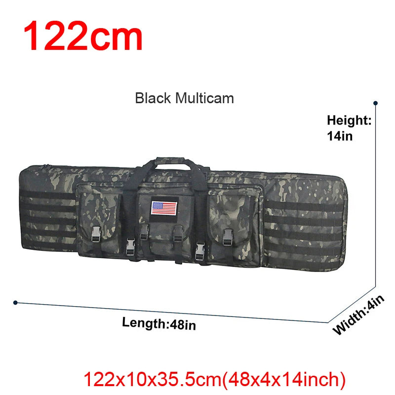 LQArmy Tactical Double Rifle Case Molle Hunting Airsoft Gun Backpack