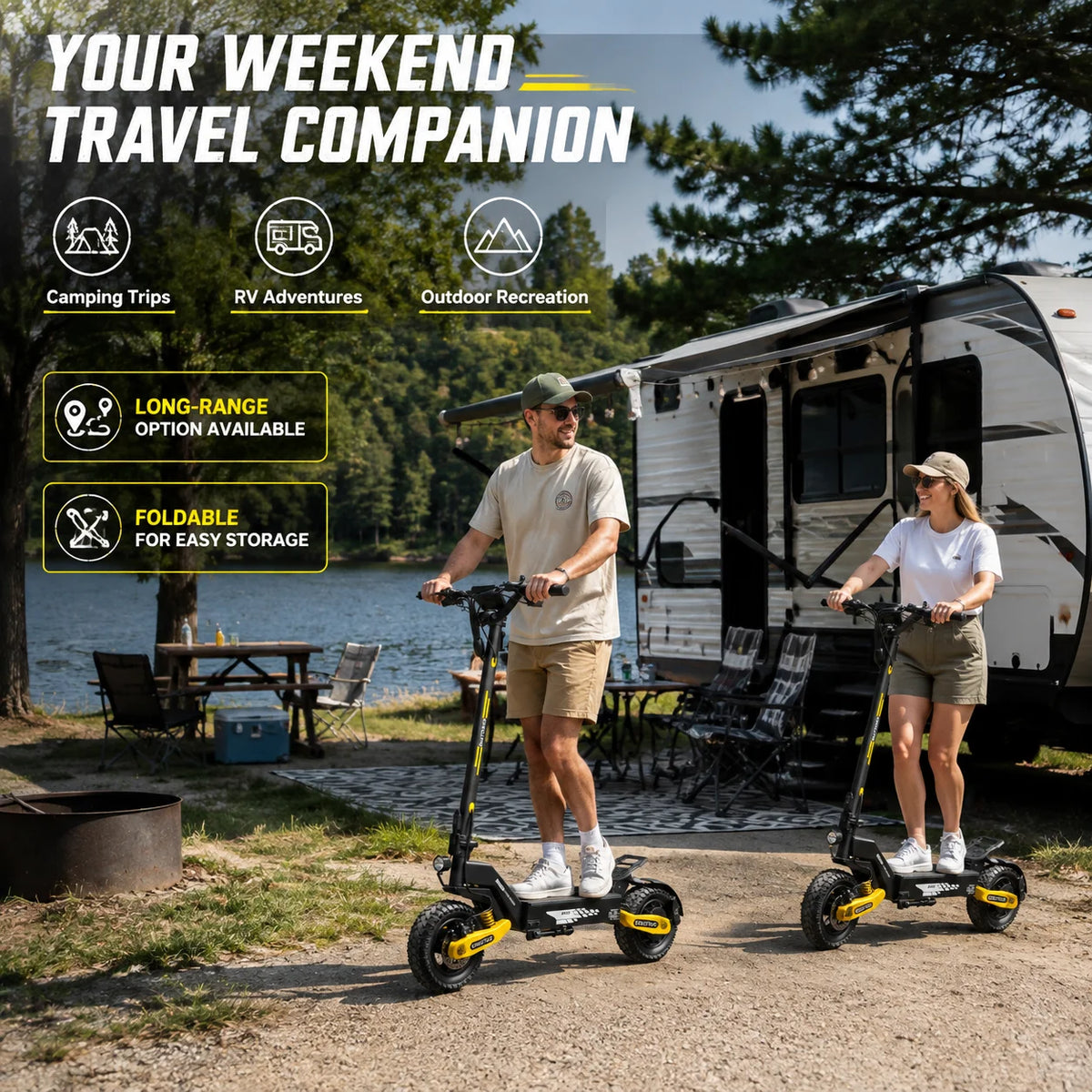 EOEOTWO 1200W Off Road Electric Scooter For Commuting