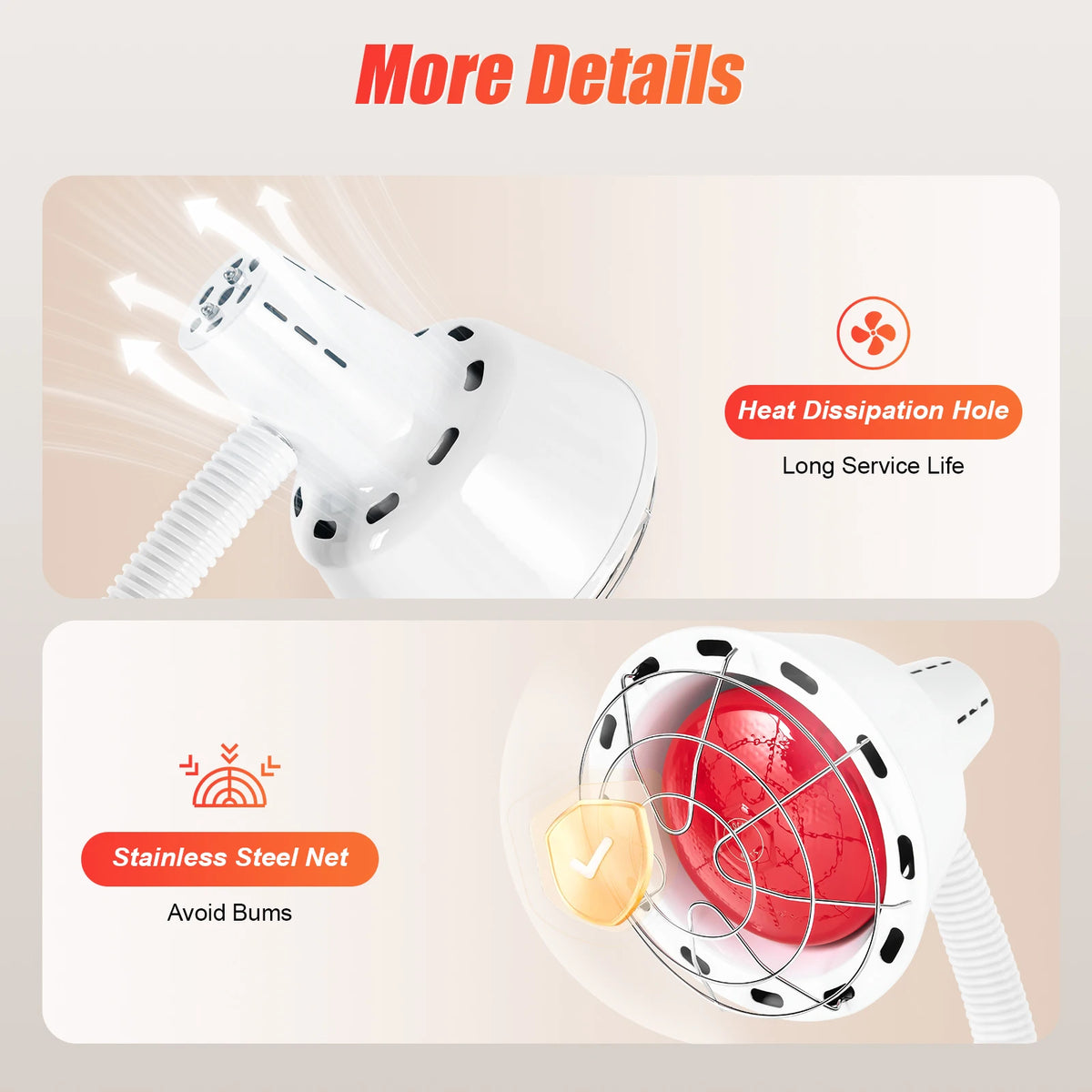 Adjustable Far Infrared Heat Lamp For Muscle Pain Relief