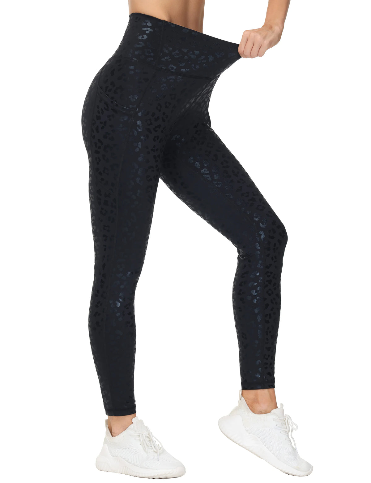 THE GYM PEOPLE Women's Cross Waist Tummy Control Yoga Leggings