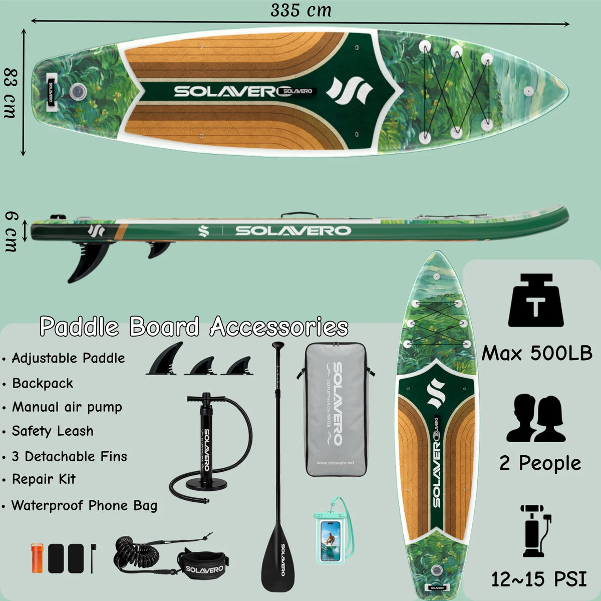 NEBMAAX Inflatable Stand Up Paddle Board With Premium Accessories
