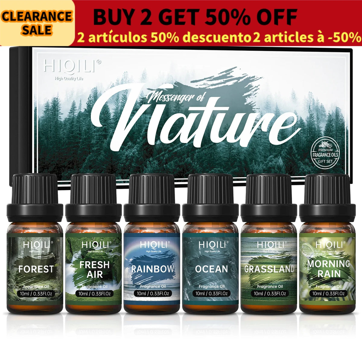 Hiqili Nature Fragrance Oil Set For Aromatherapy And Diffuser
