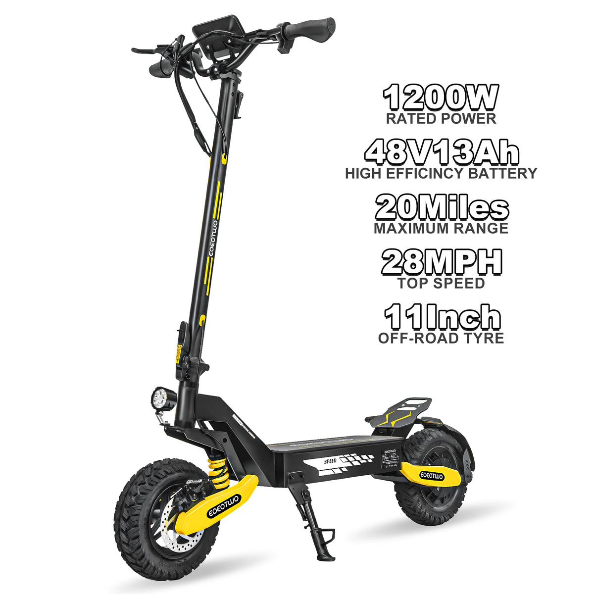 EOEOTWO 1200W Off Road Electric Scooter For Commuting