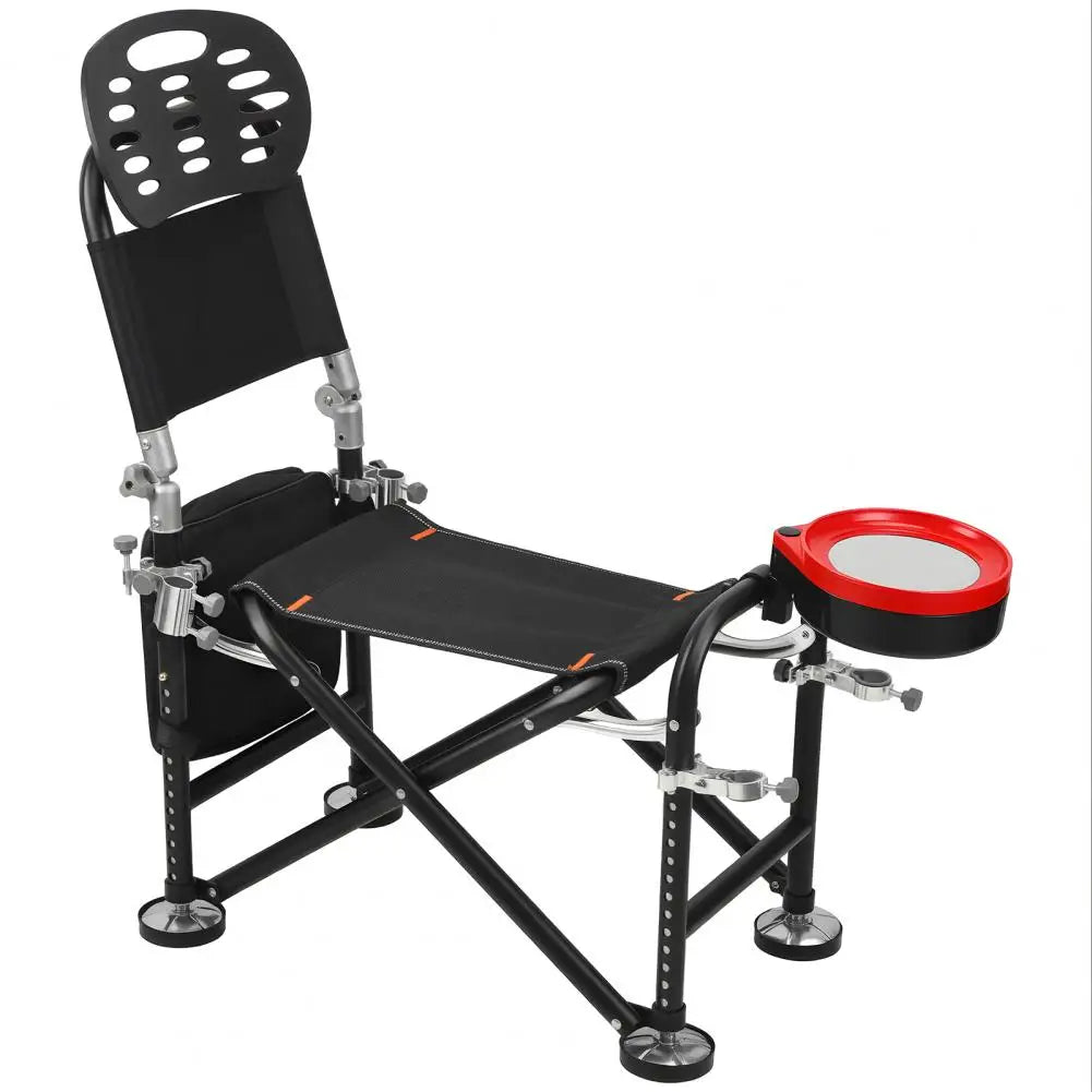 Foldable Fishing Deck Chair With Adjustable Backrest