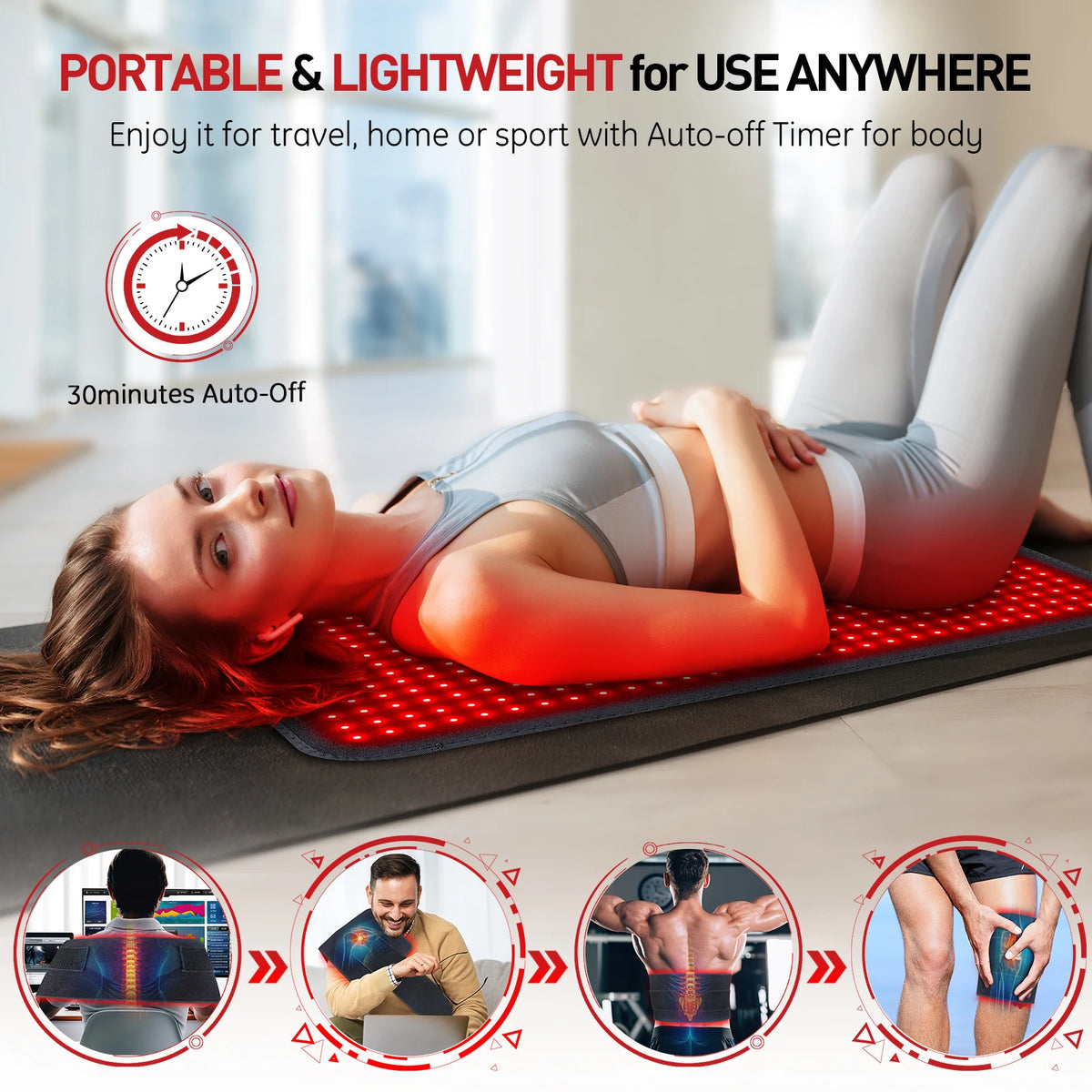 Astarexin Red Light Therapy Heating Pad For Muscle Care