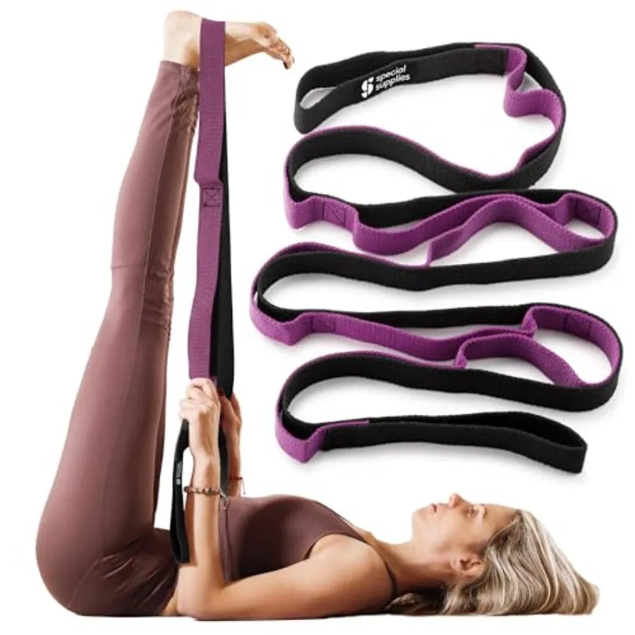 Yoga Stretching Strap for Flexibility Stability Fitness and Therapy