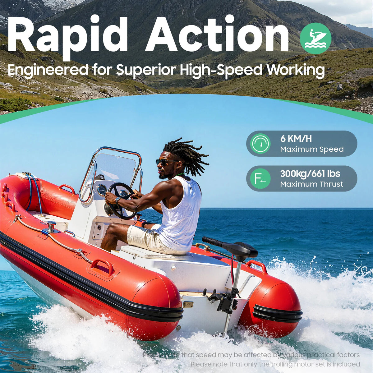 Electric Trolling Motor Featuring Pure Copper Construction For Boats
