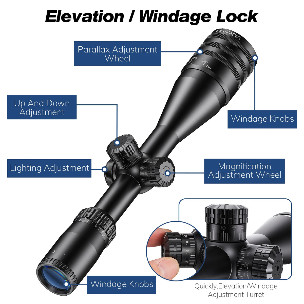 Bestsight Illuminated Reticle Riflescope For Tactical Hunting