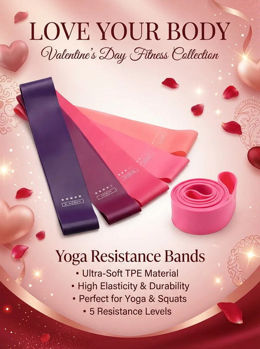Soft Tpe Loop Resistance Bands Set For Fitness And Yoga