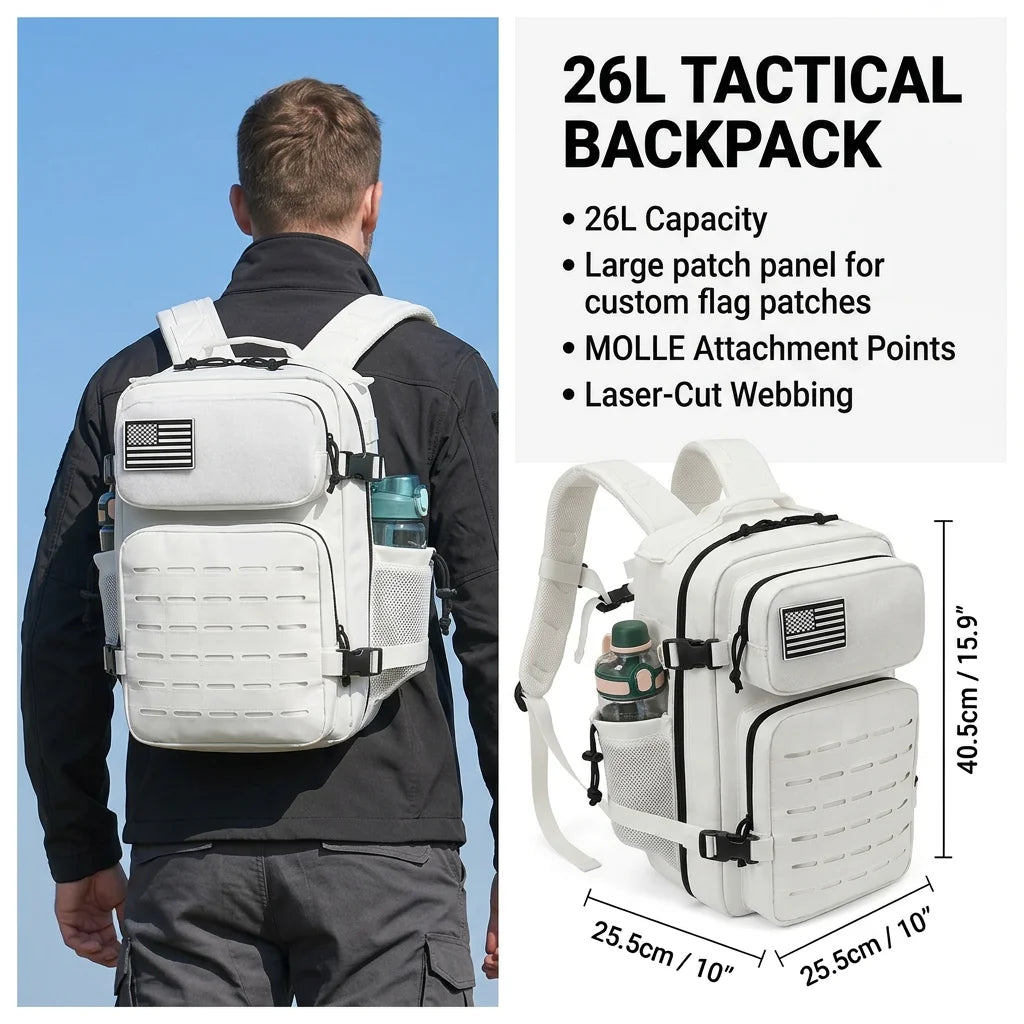 ReFire Gear Tactical Gym Backpack With Molle System And Cup Holders