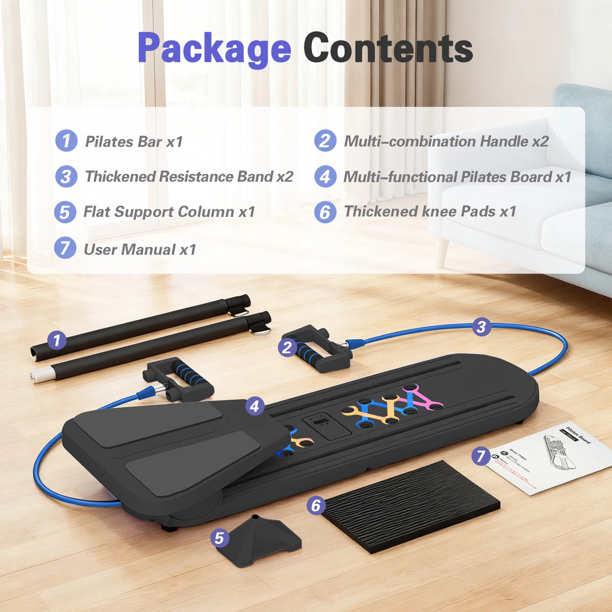 Multifunctional 15 In 1 Abdominal Pilates Board For Core Workouts