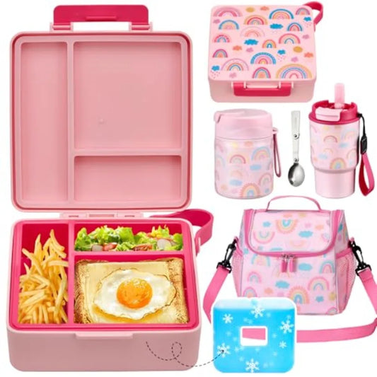 Stainless Steel Insulated Lunch Box Set With Carry Bag